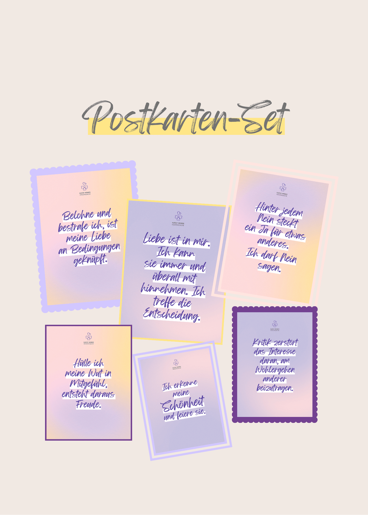 Postkartenset "Liebe”