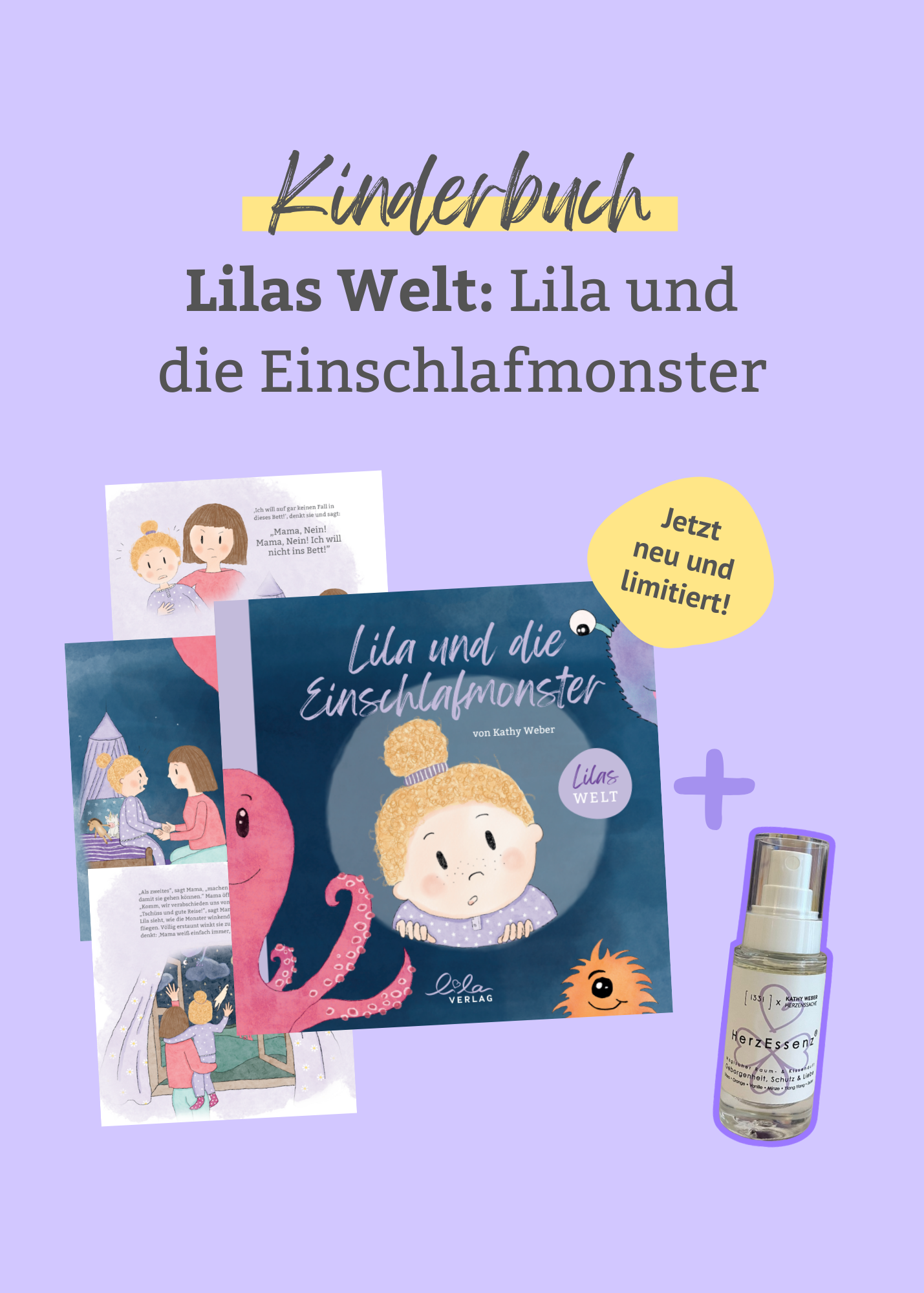 Limitiertes Paket: “Lila und die Einschlafmonster” mit Monsterspray