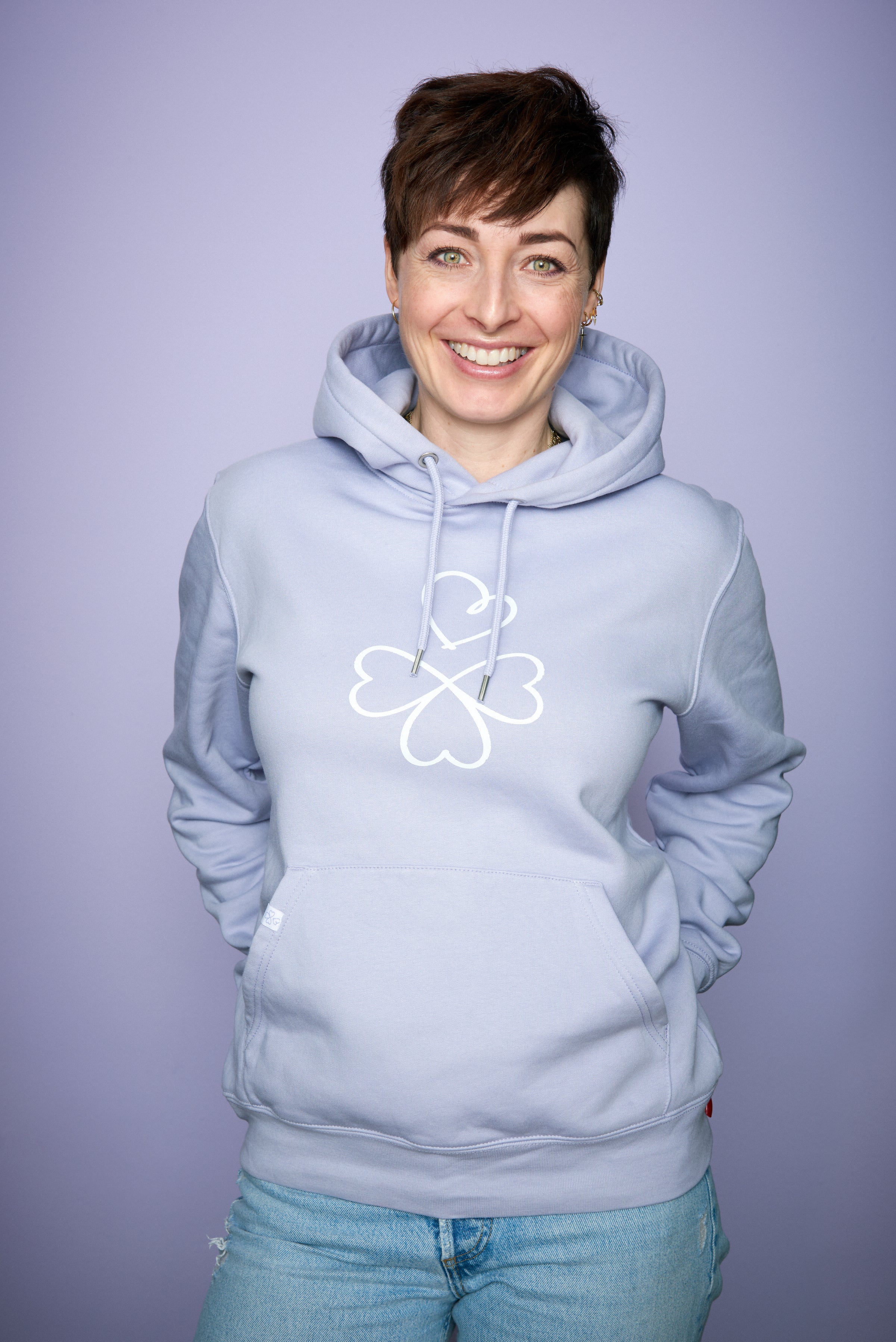 Hoodie "Ich öffne mein Herz für dich" - Lila