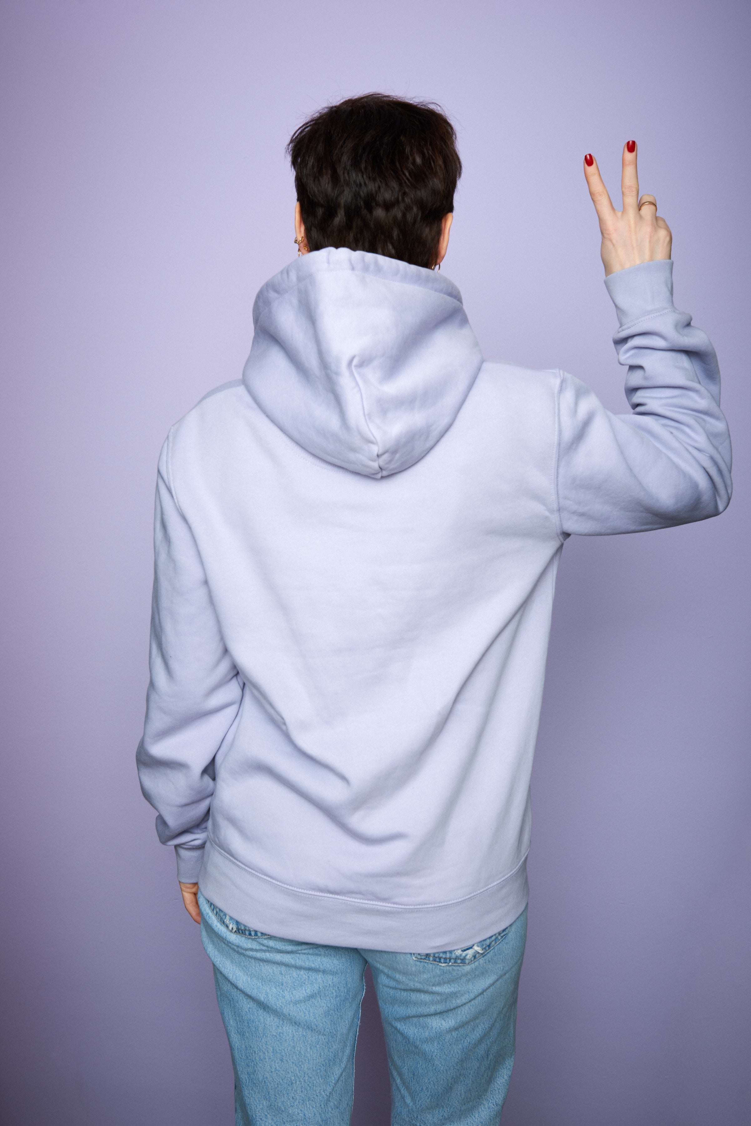 Hoodie "Ich öffne mein Herz für dich" - Lila