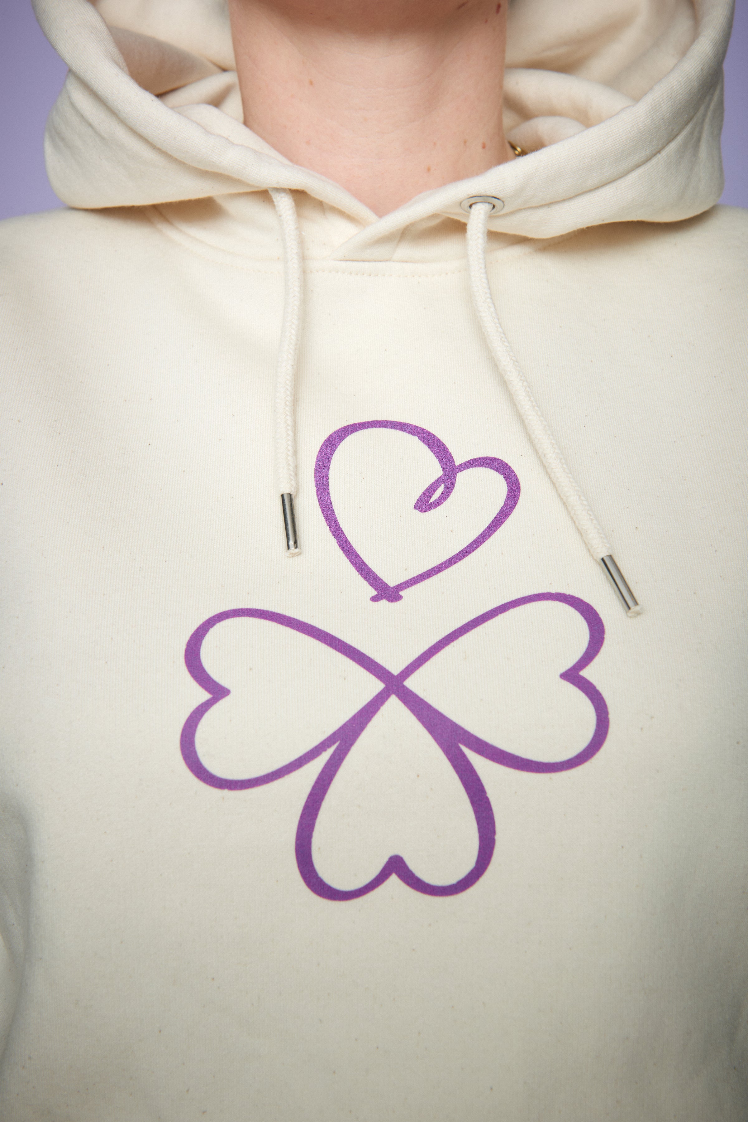 Hoodie "Ich öffne mein Herz für dich" - Creme