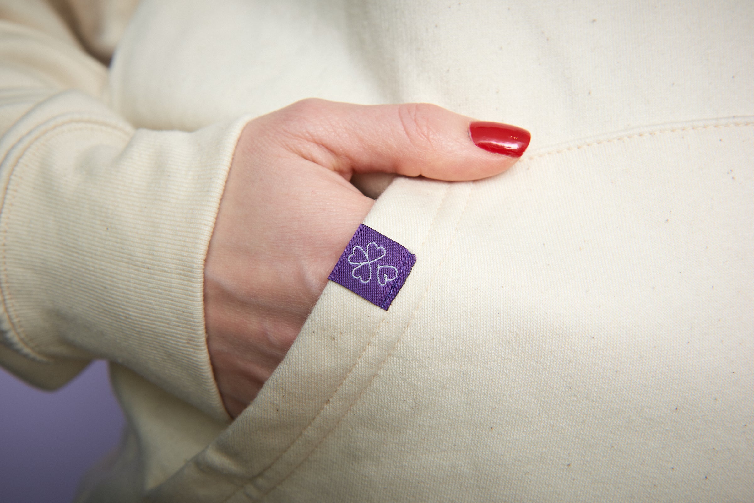 Hoodie "Ich öffne mein Herz für dich" - Creme