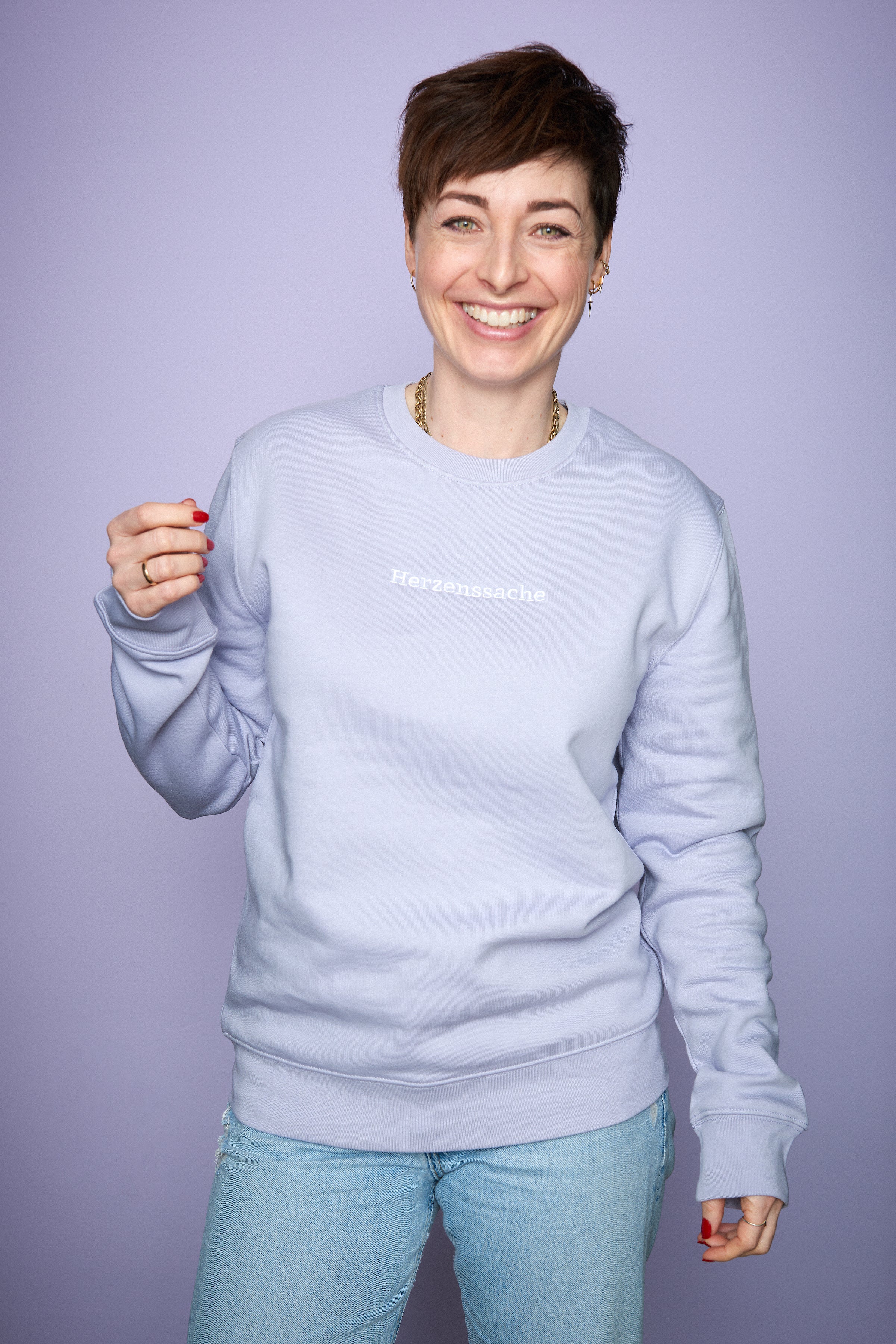 Pullover "Herzenssache" - Lila