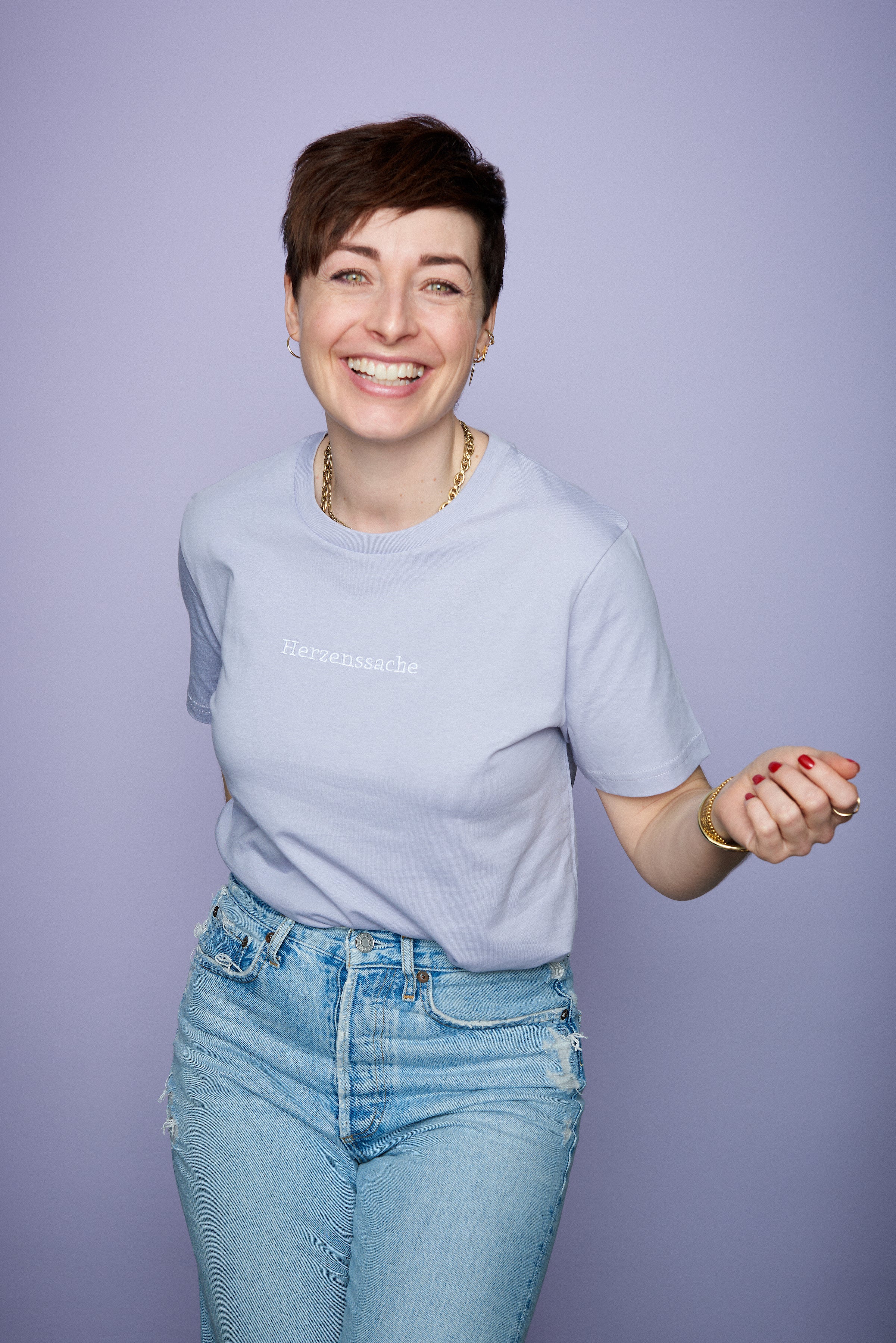 T-Shirt "Herzenssache" - Lila